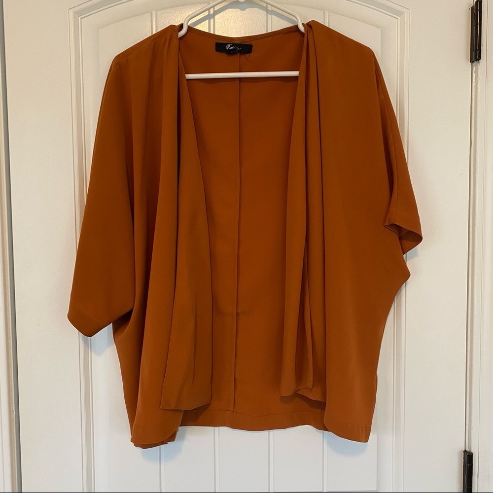 Forever 21 Women’s Burnt Orange Short Sleeve Cardigan Size Small